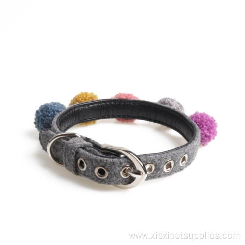 Fashion Innovative Personalized Velvet Pu Leather Dog Collar
